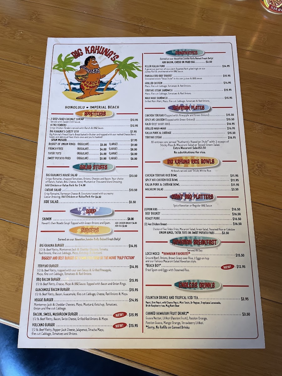 Big Kahuna's Menu - Image 5